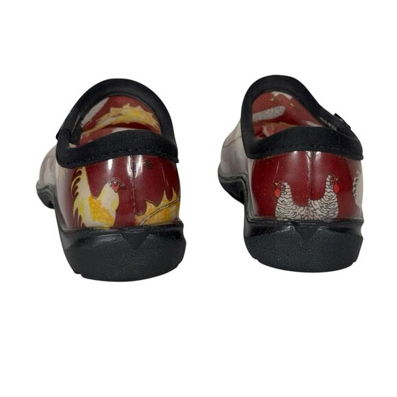 Sloggers Women's Waterproof Muck Garden Shoe Chicken Rooster Red Sz 7 - Picture 4 of 8